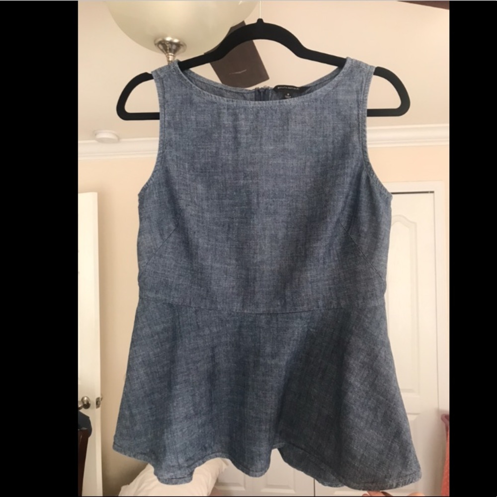 Sleeveless Chambray Top